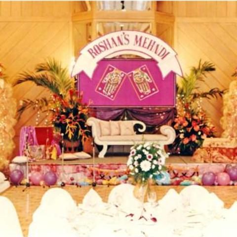 Indian wedding stage ballroom setup